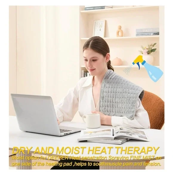 Gray Electric Heating Pad with Controller - Picture 5 of 16